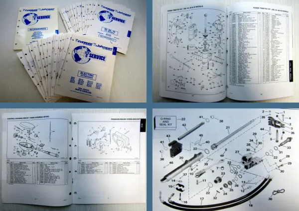 39x OMC Evinrude Johnson electrical - 300 ENGINE Parts Books 1995