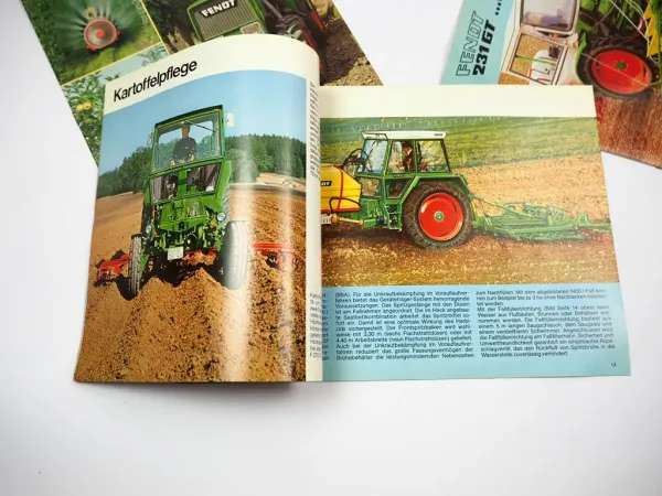 3x Original Prospekt Fendt 255 275 231 GT Geräteträger Farmer Traktor 1970er J
