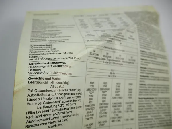 3x Original Prospekt Fendt 255 275 231 GT Geräteträger Farmer Traktor 1970er J