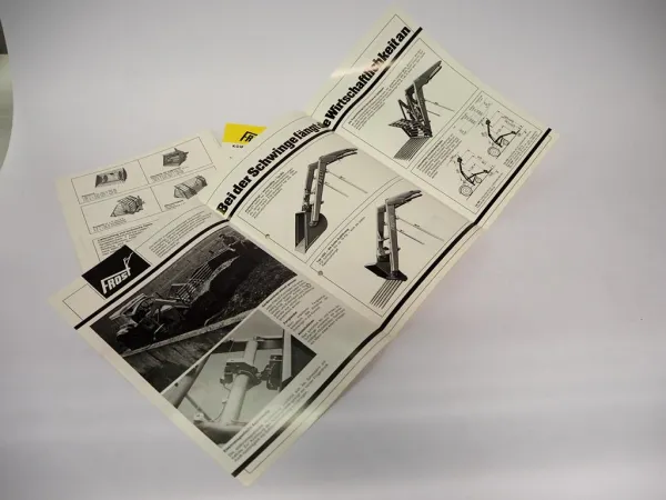 3x Original Prospekt Frost Frontlader für Schlepper z.B. Fendt John Deere ca. 1972