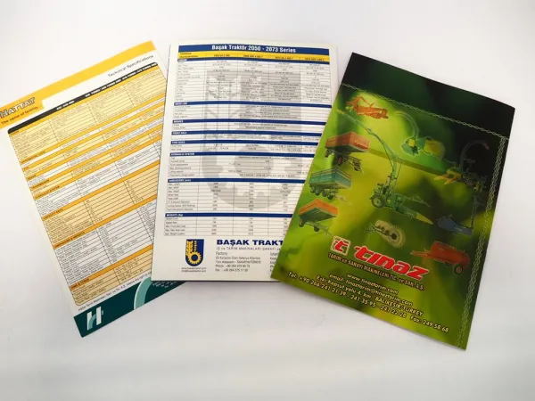 3x Original Prospekt Hattat Basak Tinaz Landtechnik Türkei ca. 1990/2000er Jahre