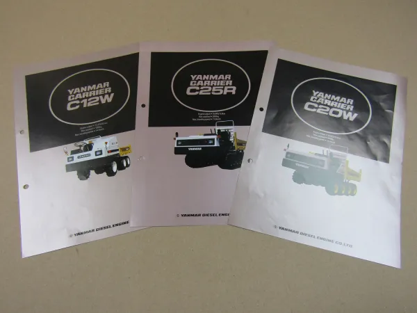 3x Prospekt Yanmar C12W C20W C25R Carrier Brochures technical data