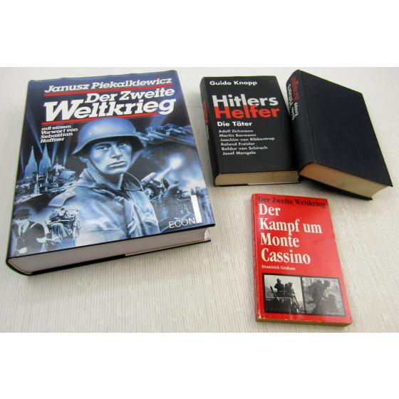4 Bücher Der II. Weltkrieg / Hitlers Helfer + Krieger / Kampf um Monte Cassino