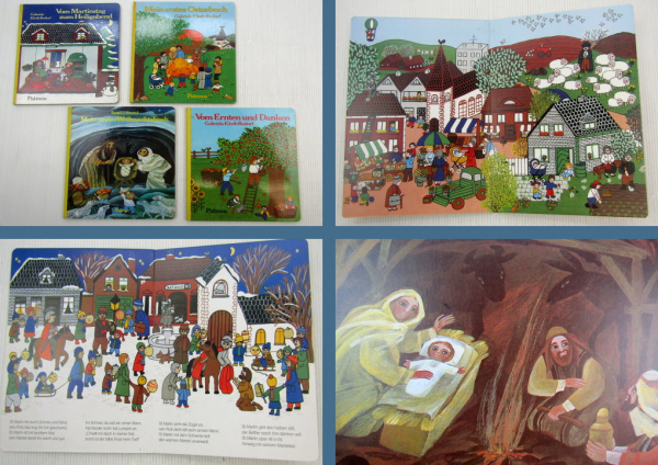 4 Bücher Religion Kinderbücher Kinderbibel Ostern Weihnachten Ernten und Danken