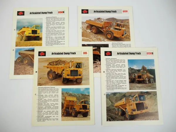 4 Prospekte Brochures DJB D 35 330B 350B 550 Dump Truck Muldenkipper Englisch