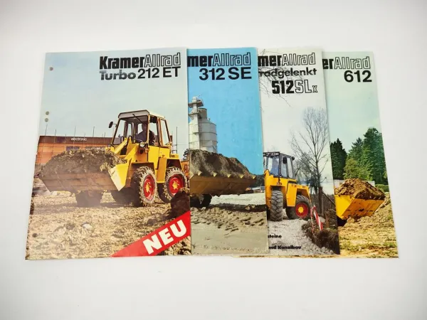 4 Prospekte Kramer Allrad 212ET 312SE 512SLX 612 Radlader