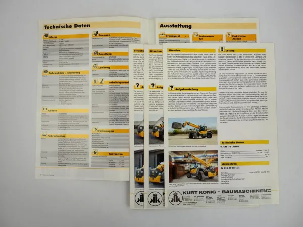 4 Prospekte Liebherr TL445-10 Litronic Teleskoplader Techn. Beschreibung Label