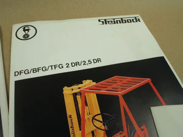 4 Prospekte Steinbock DFG BFG TFG 1,25DV - 5D Gabelstapler mit Typenblättern