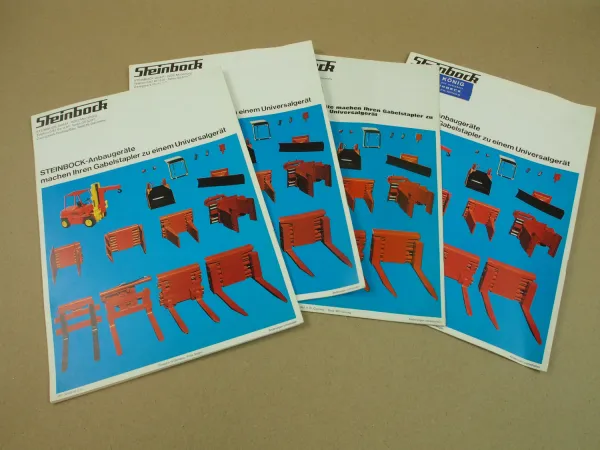 4 Prospekte Steinbock DFG BFG TFG 1,25DV - 5D Gabelstapler mit Typenblättern