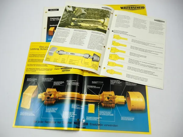 4 Prospekte Walterscheid Gelenkwelle W WWE WWZ für Traktoren 1980/83