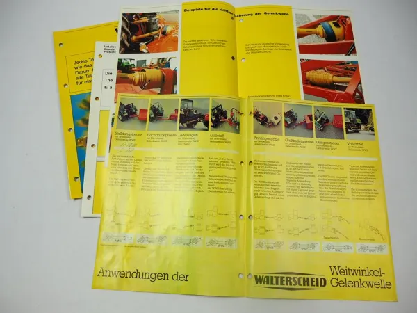 4 Prospekte Walterscheid Gelenkwelle W WWE WWZ für Traktoren 1980/83