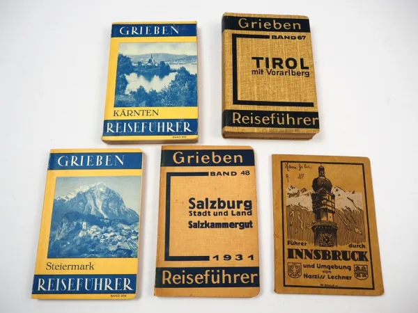 4x Grieben Reiseführer Österreich Steiermark Tirol Kärnten 1930er Jahre