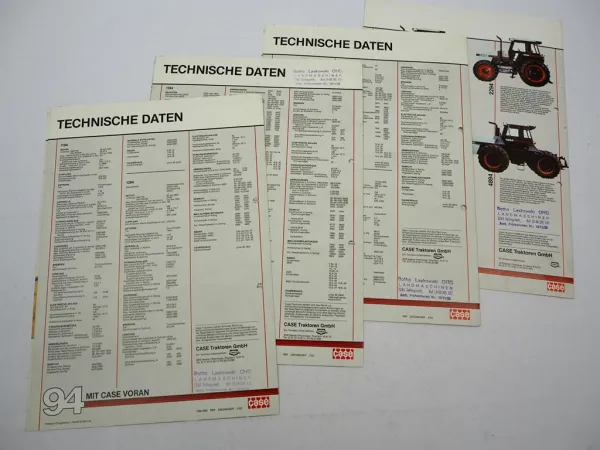 4x Original Prospekt Case 1194 1294 1394 1494 1594 1694 Schlepper 1984