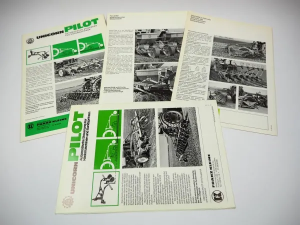 4x Original Prospekt Kleine Unicorn Maxicorn Einkorndrille Parallelogramm 70er J