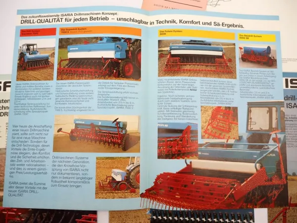 4x Original Prospekt Preisliste Isaria 6000 7000 8000 Drillmaschine ca. 1985