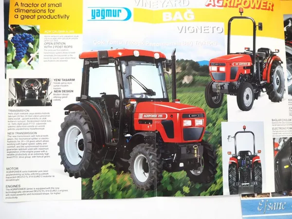 4x Original Prospekt Yagmur Schlepper Agripower Türkei ca. 2000er Jahre