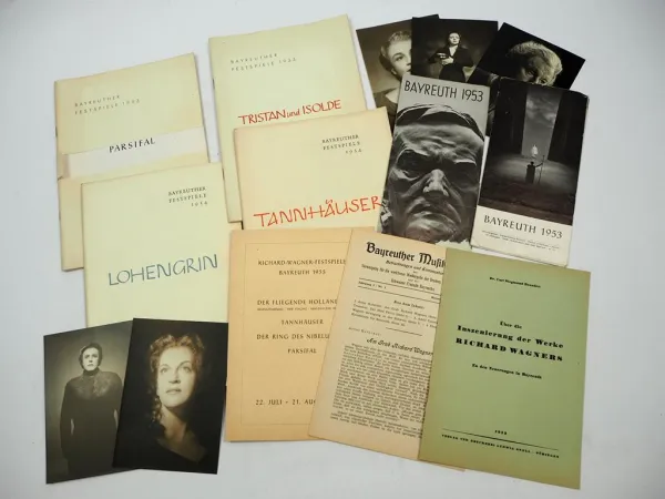 4x Programmheft Bayreuther Festspiele 1953/54 Postkarten Flyer