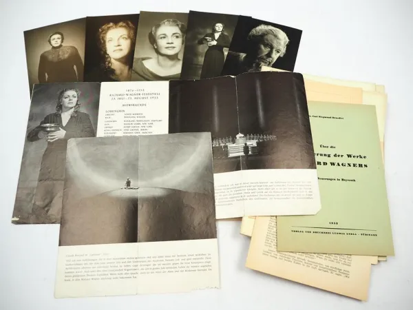 4x Programmheft Bayreuther Festspiele 1953/54 Postkarten Flyer