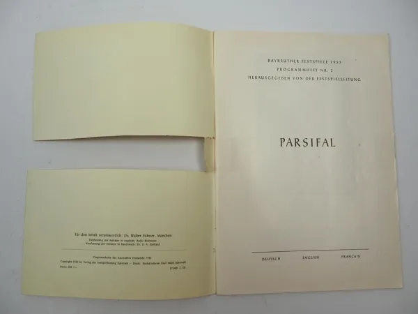 4x Programmheft Bayreuther Festspiele 1953/54 Postkarten Flyer