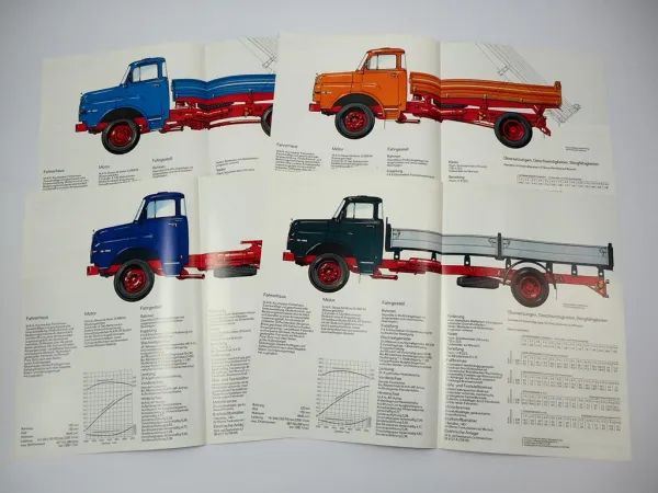 4x Prospekt MAN Nutzfahrzeuge 15.192 H HA HAK HK HS HAS Kurzhauber LKW 1970er J.