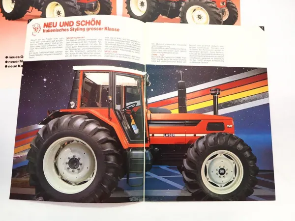 4x Prospekt Same Laser 110 130 150 Schlepper mit technische Daten 1985