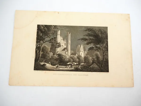 4x Stich o. Lithografie Thüringen Waltershausen Saalfeld Liebenstein Wagner 1850