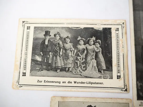 5 AK Liliputaner und Riesen, Langer Josef Indianerriese Lieschke Kellner 1902