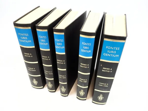 5 Bände Fonte Iuris Gentium, Series A, Sectio II, 1961-1985