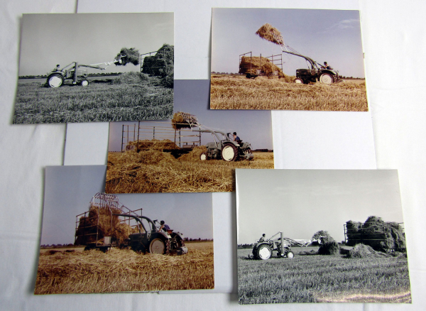 5 Foto MAN Dieselschlepper Traktor Baas Frontlader ca 1960 Original
