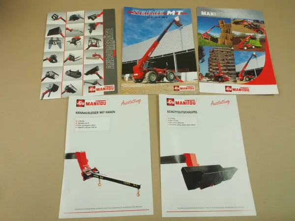 5 Prospekte Manitou Serie MT Maniscopic und Anbaugeräte 1999 - 2003