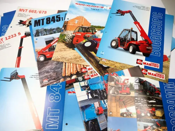 59 Prospekte Manitou Maniscopic Teleskoplader & Frontlader TMT MLA MT MVT MRT MC