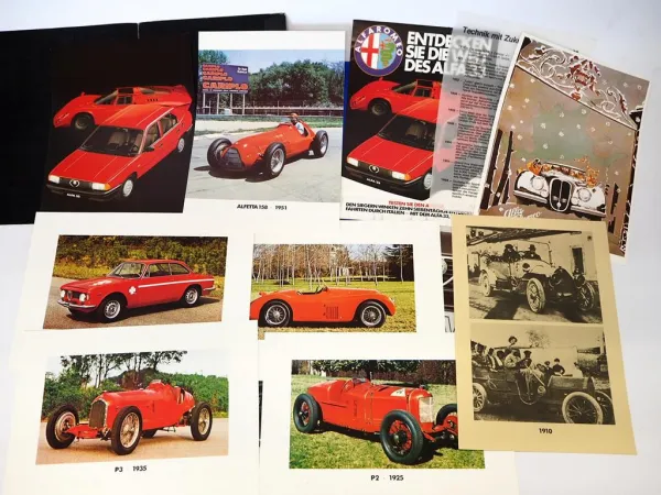 5x Original Prospekt Alfa Romeo 33 75 90 GTV aus den 1980er Jahren