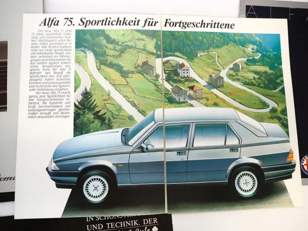5x Original Prospekt Alfa Romeo 33 75 90 GTV aus den 1980er Jahren