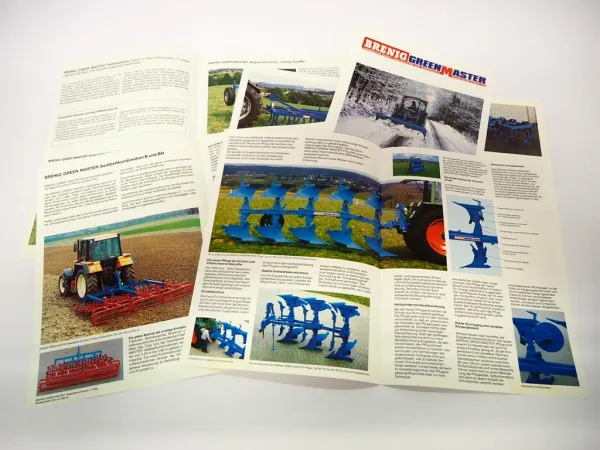 5x Original Prospekt Brenig Tiefenlockerer Schnee- u. Planierschild Grubber