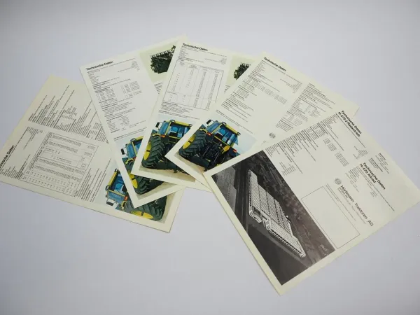 5x Original Prospekt Hürlimann H-470 H-480 H-5110 H-6130 H-6160 Schlepper 19791