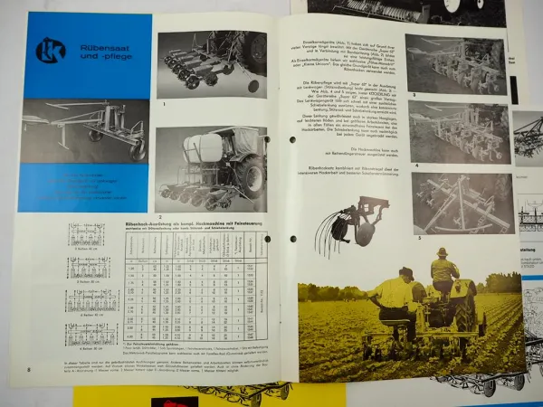 5x Original Prospekt Köckerling Landtechnik Bodenbearbeitung 1970er Jahre