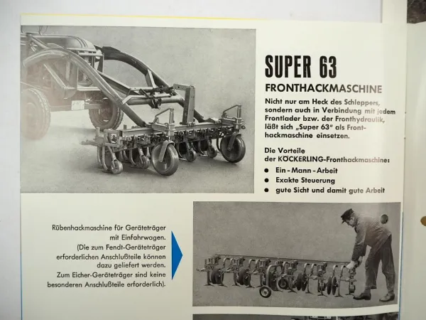 5x Original Prospekt Köckerling Landtechnik Bodenbearbeitung 1970er Jahre