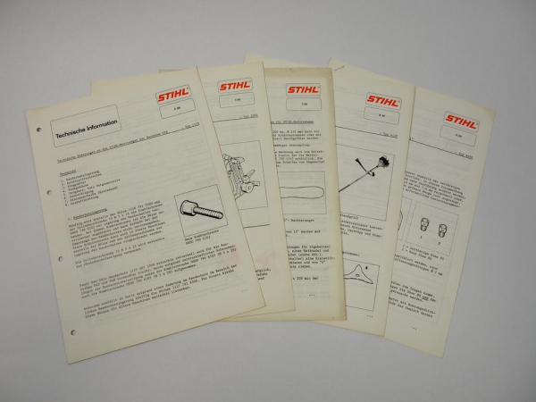 5x Stihl Technische Informationen von 1988