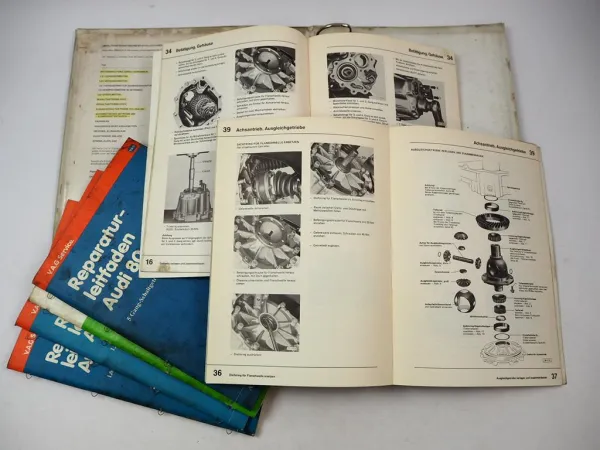 6 Original Reparaturleitfaden Audi 80 B2 ab 1978 Werkstatthandbuch Getriebe & Motor