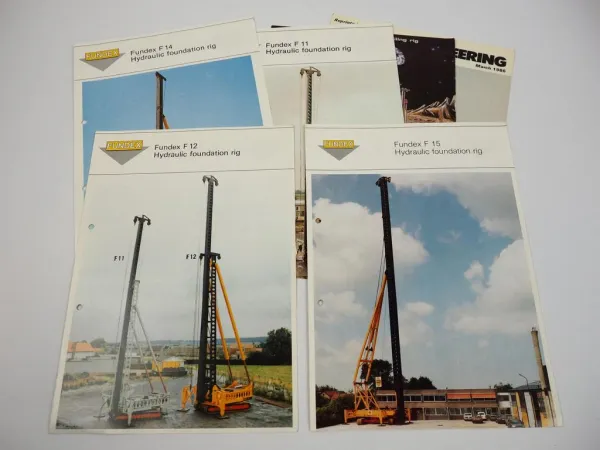 6 Prospekte Brochures Fundex F 11 12 14 15 Hydraulic Foundation Rig Drill Rig