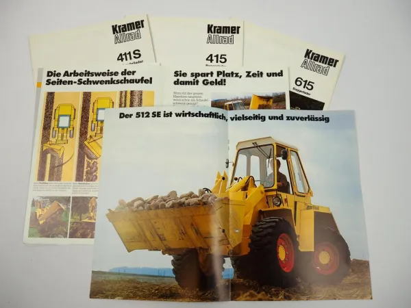 6 Prospekte Kramer Allrad 411S 415 418 512SE 615 Radlader Baggerlader