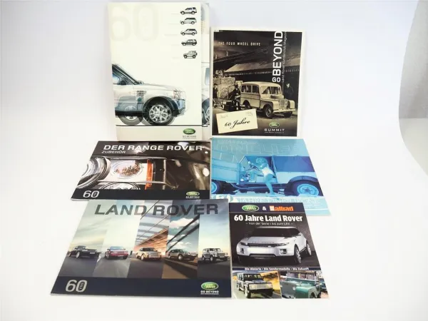 60 J. Land Rover 1948 - 2008 Prospekte Serie I Defender Range Rover LRX Onelife