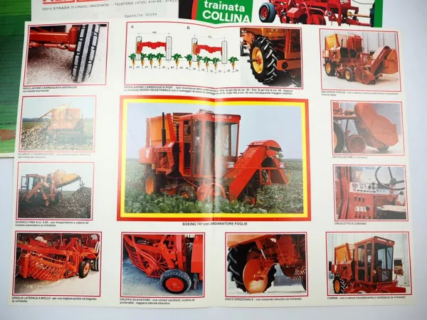 6x Original Prospekt Anschreiben Mappe Barigelli Landtechnik ca. 1981 Italien