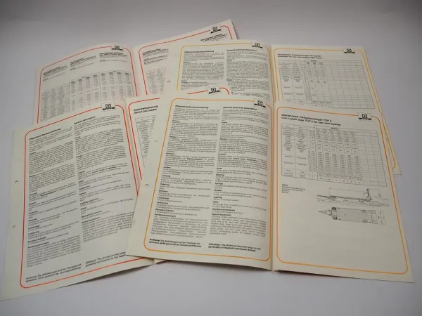 6x Original Prospekt Goldhofer Anhänger für LKW & Baumaschinen ca. 1980er Jahre