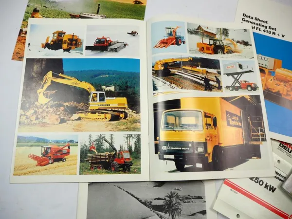 6x Original Prospekt Mappe Deutz FL BFL Luftgekühlte Dieselmotoren 1980er Jahre
