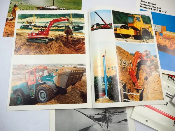 6x Original Prospekt Mappe Deutz FL BFL Luftgekühlte Dieselmotoren 1980er Jahre