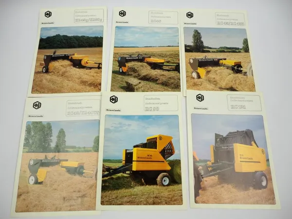 6x Original Prospekt Mappe Rivierre Casalis Landtechnik Pressen 1981