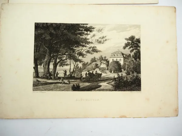 6x Stich o. Lithografie Thüringen Meiningen Schleusingen Arnstadt Wagner 1850