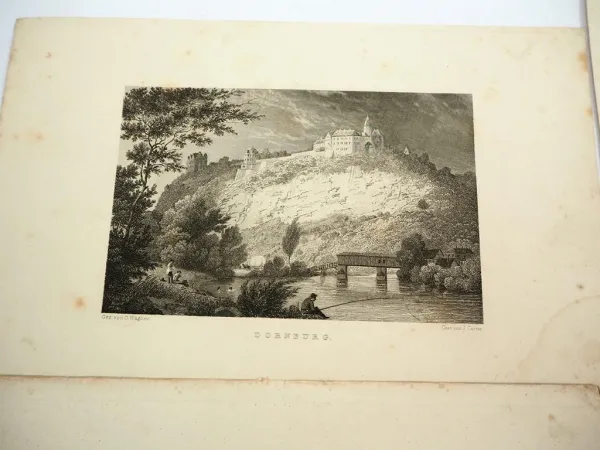 6x Stich o. Lithografie Thüringen Meiningen Schleusingen Arnstadt Wagner 1850