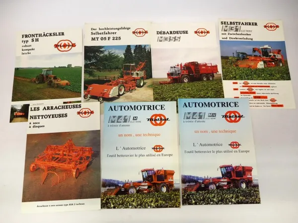 7 Original Prospekt Brochure Matrot France Landtechnik 1980/90er Jahre